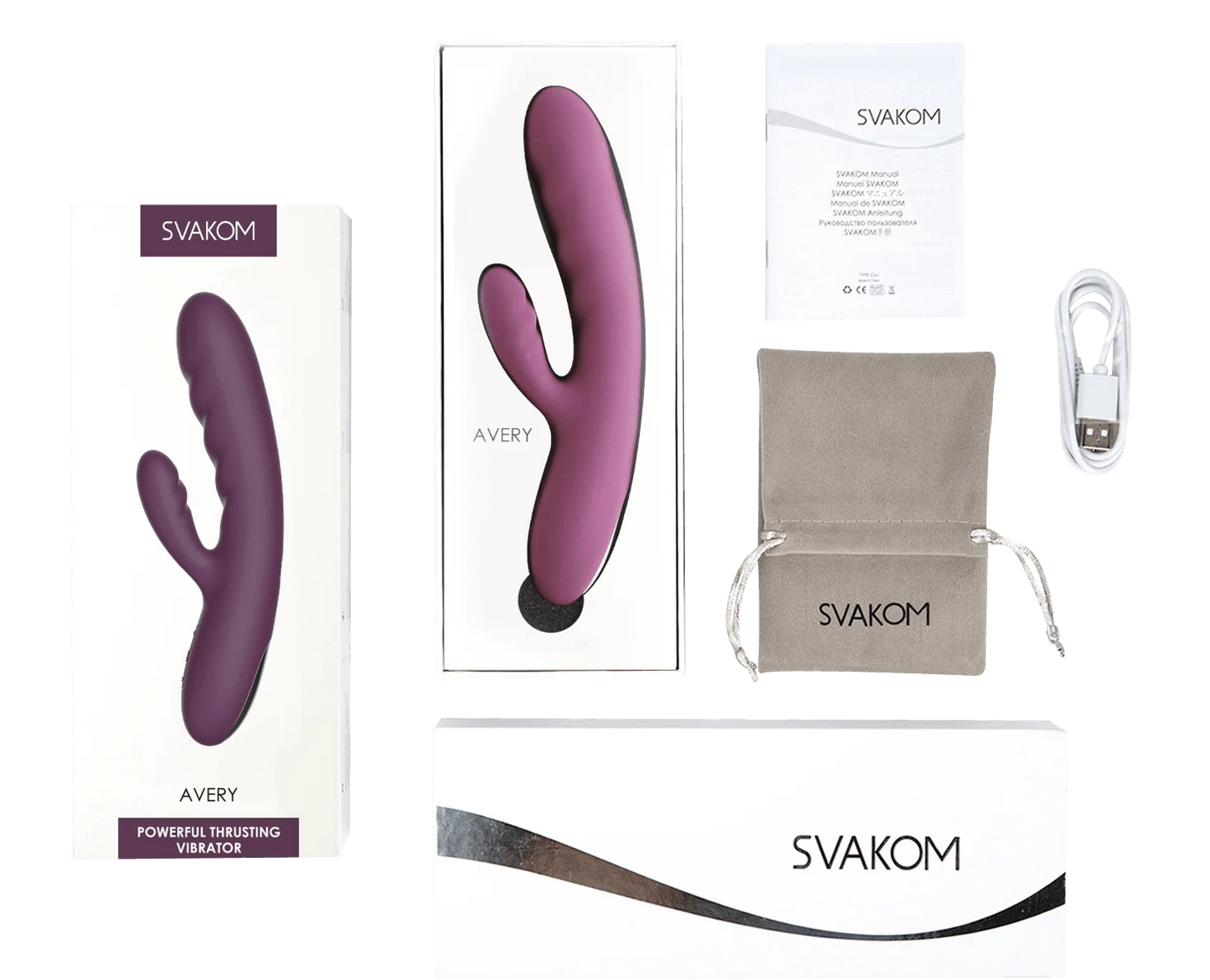 svakom-avery-rabbit-vibrator-komplet-saet-emballage-opbevaring-usb-lader - Nevola