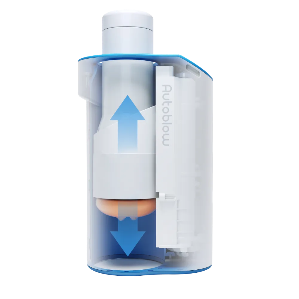 Indvendig struktur af Autoblow AI Ultra sleeve med tekstureret kanal designet til øget stimulation og en mere intens oplevelse
