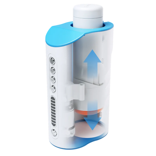 Bagside af Autoblow AI Ultra sleeve med detaljeret struktur der giver variation og intens stimulation