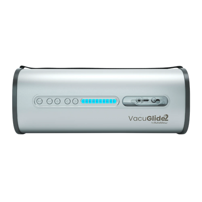 Kontrolpanel på Autoblow VacuGlide 2 med knapper og niveauindikator