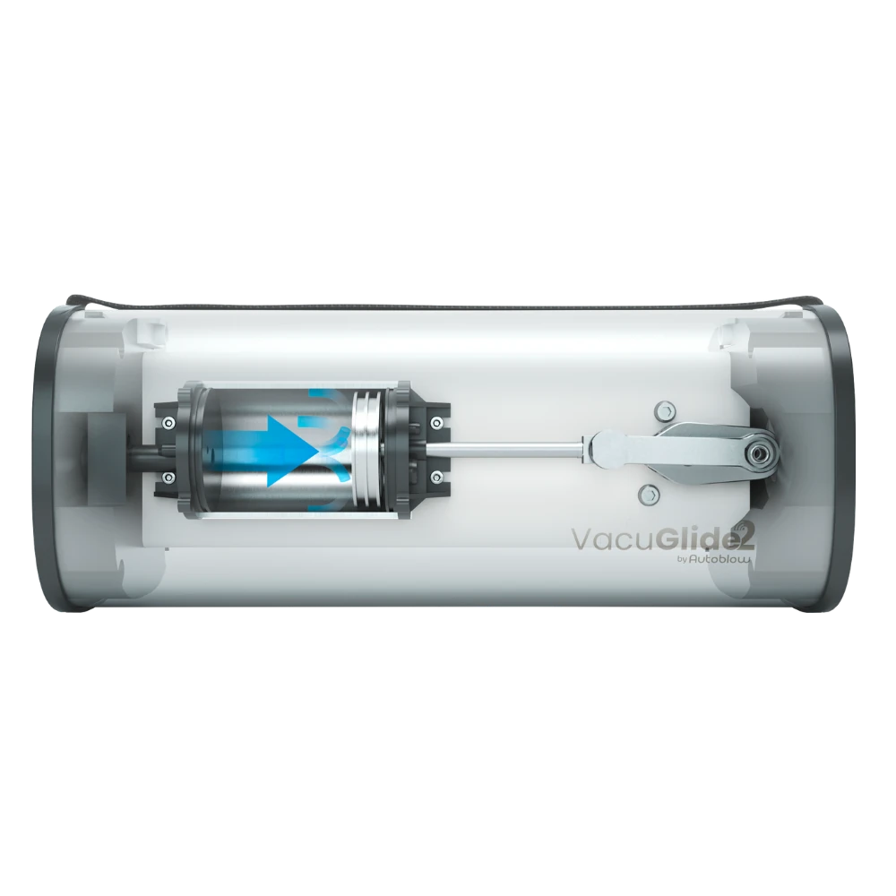 Illustration af den interne sugemekanisme i Autoblow VacuGlide 2