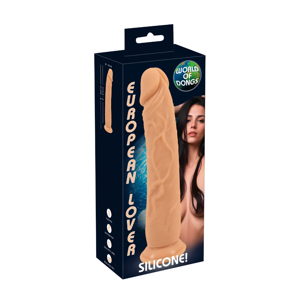 European Lover realistisk silikonedildo med original emballage