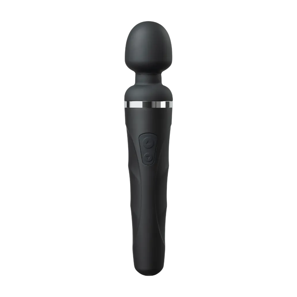 Sort Lovense Domi 2 wand vibrator set forfra