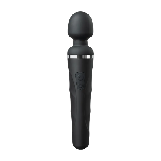 Sort Lovense Domi 2 wand vibrator set forfra