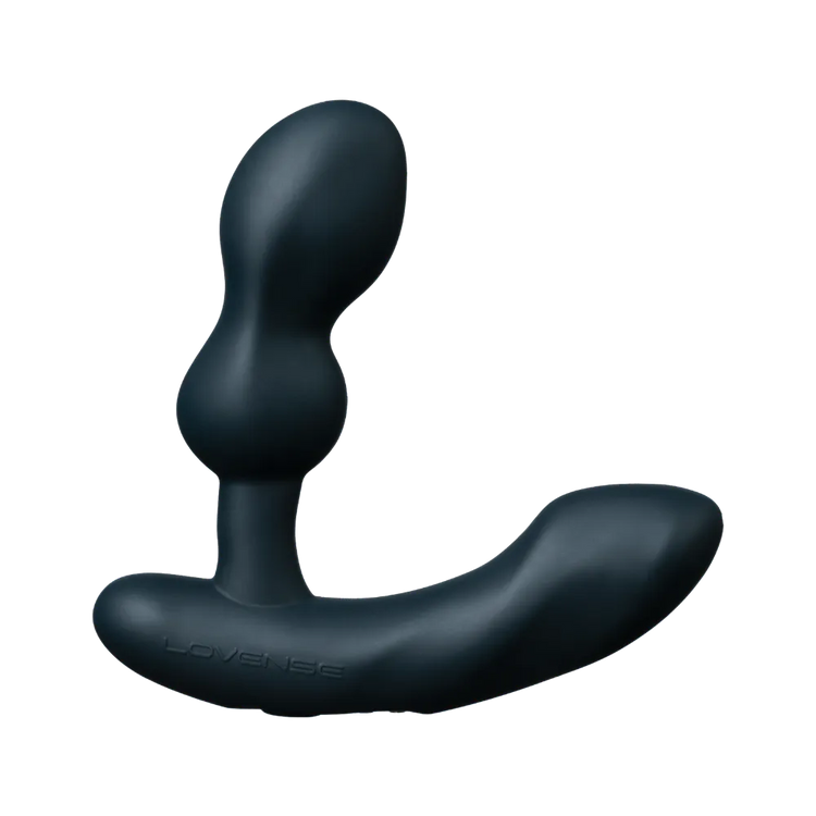 Sort Lovense Edge 2 prostata vibrator i nærbillede. Elegant sexlegetøj til mænd med justerbar pasform, dobbelte vibrationer og smart app-styring, ideel til intens nydelse og moderne intim wellness.