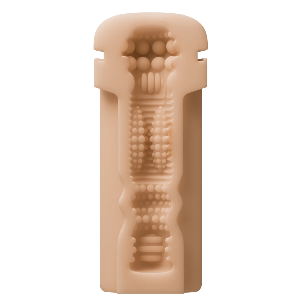 Lovense Solace Pro sleeve indvendig struktur – detaljeret tekstur med riller og knopper for realistisk følelse og kraftig stimulation.