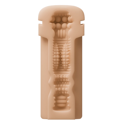 Lovense Solace Pro sleeve indvendig struktur – detaljeret tekstur med riller og knopper for realistisk følelse og kraftig stimulation.