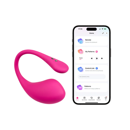 Lovense Lush 3 fjernstyret ægvibrator i silikone sammen med smartphone-app. Kombinerer kraftige vibrationer, Bluetooth-styring og langdistanceforbindelse for leg, nydelse og parintimitet – hjemme eller på afstand.