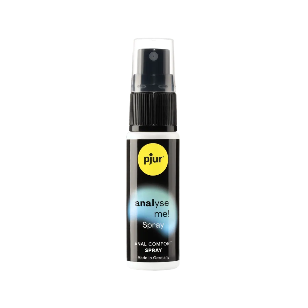 Pjur Analyse Me Anal Comfort Spray 20 ml til ekstra komfort og afslappet nydelse ved analsex. Praktisk sprayflaske, plejende ingredienser og diskret design fra tysk producent.