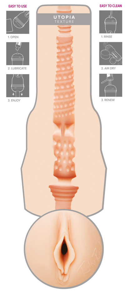 Fleshlight Riley Reid Utopia – realistisk sleeve med fuld kontrol