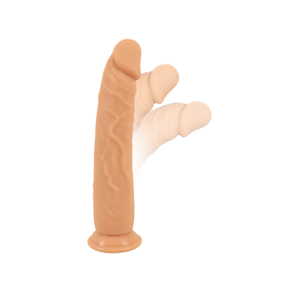 Fleksibel realistisk dildo med flere formede grene og sugekop