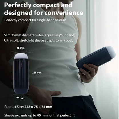Svakom Sam Neo 2 Pro med kompakt design på 228 × 75 × 75 mm