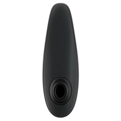 Womanizer Classic 2 i sort, set forfra med synligt mundstykke – lufttryksvibrator til klitorisstimulation uden direkte berøring
