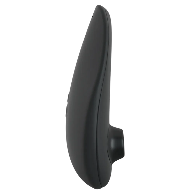 Womanizer Classic 2 i sort, vist fra siden med ergonomisk form og synligt lufttryksmundstykke – elegant og diskret klitorisstimulator