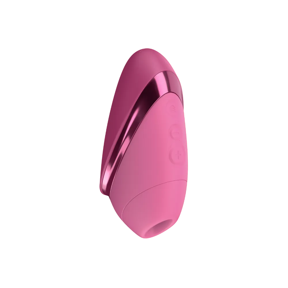 Womanizer Next Liberty i pink med synlige plus- og minusknapper og beskyttelsescover
