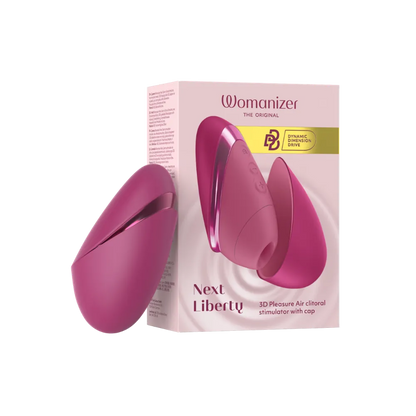 Womanizer Next Liberty i pink med original emballage og aftageligt beskyttelsescover