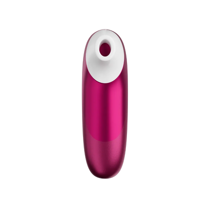 Womanizer Pro lufttryksvibrator i vibrant pink set forfra med karakteristisk stimuleringstop. Premium sexlegetøj til kvinder designet til målrettet klitorisstimulering med blid lufttryksteknologi og ergonomisk form.