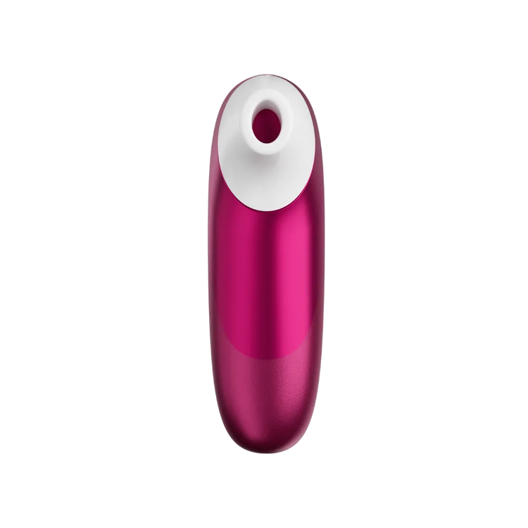 Womanizer Pro lufttryksvibrator i vibrant pink set forfra med karakteristisk stimuleringstop. Premium sexlegetøj til kvinder designet til målrettet klitorisstimulering med blid lufttryksteknologi og ergonomisk form.